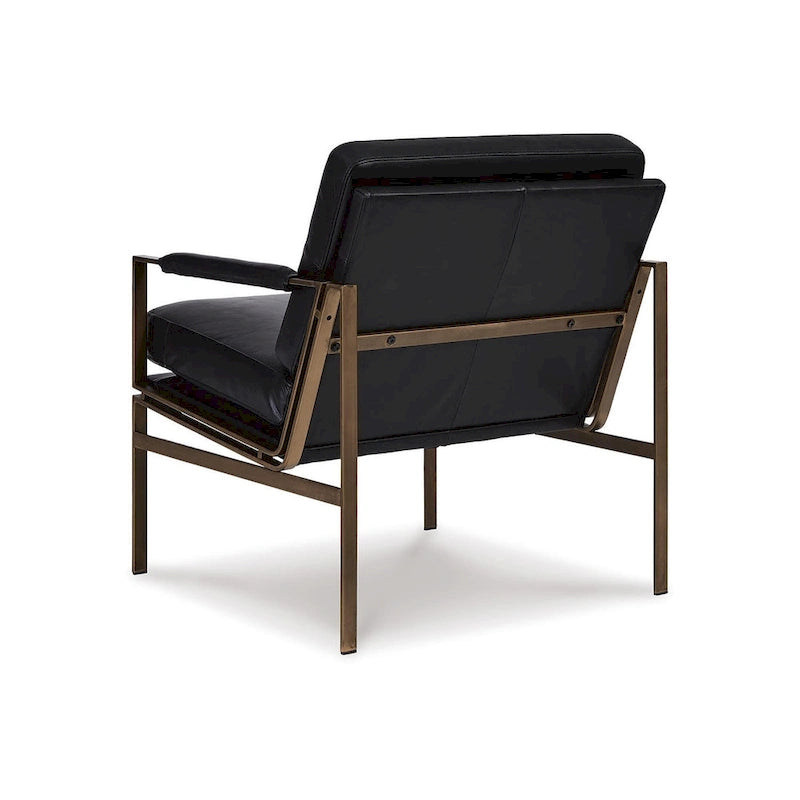 Signature Design by Ashley Puckman Mid Century Modern Leather Accent Chair - 29  W x 31.5  D x 34.25  H