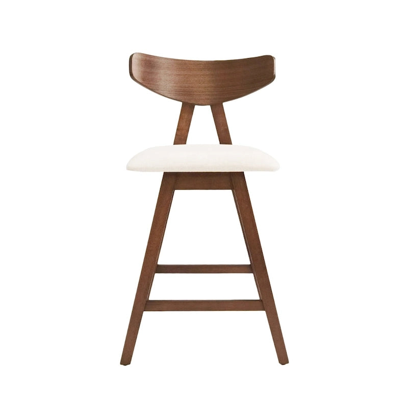 Stocker Fabric and Rubberwood Counter Stools (Set of 2) by Christopher Knight Home