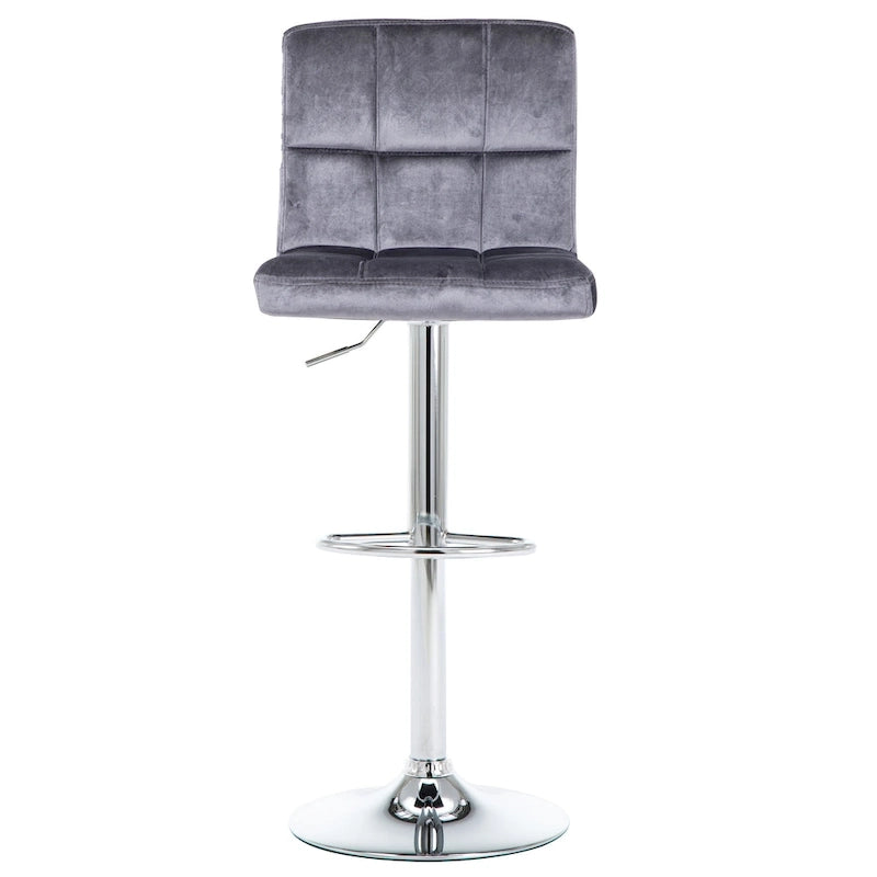 Faux Leather or Velvet Upholstered Adjustable Barstools Counter Bar Pub Height Stools set of 2