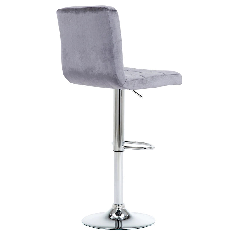 Faux Leather or Velvet Upholstered Adjustable Barstools Counter Bar Pub Height Stools set of 2