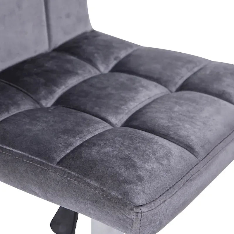 Faux Leather or Velvet Upholstered Adjustable Barstools Counter Bar Pub Height Stools set of 2