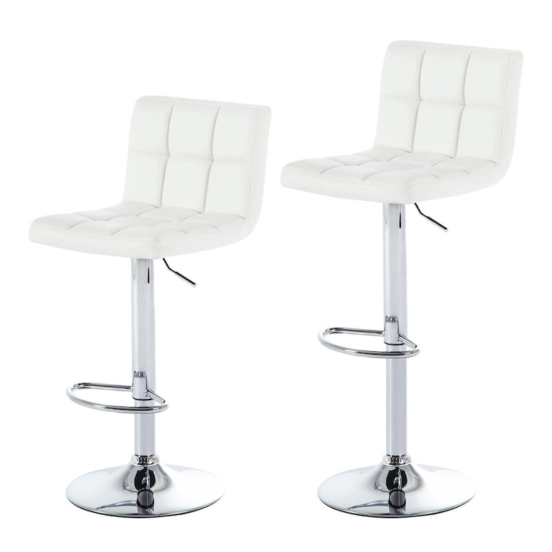 Faux Leather or Velvet Upholstered Adjustable Barstools Counter Bar Pub Height Stools set of 2