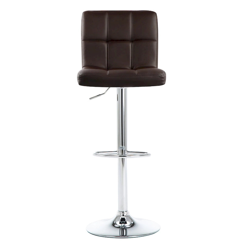 Faux Leather or Velvet Upholstered Adjustable Barstools Counter Bar Pub Height Stools set of 2