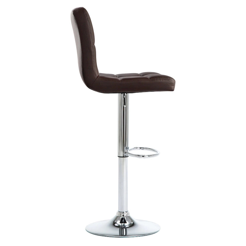 Faux Leather or Velvet Upholstered Adjustable Barstools Counter Bar Pub Height Stools set of 2