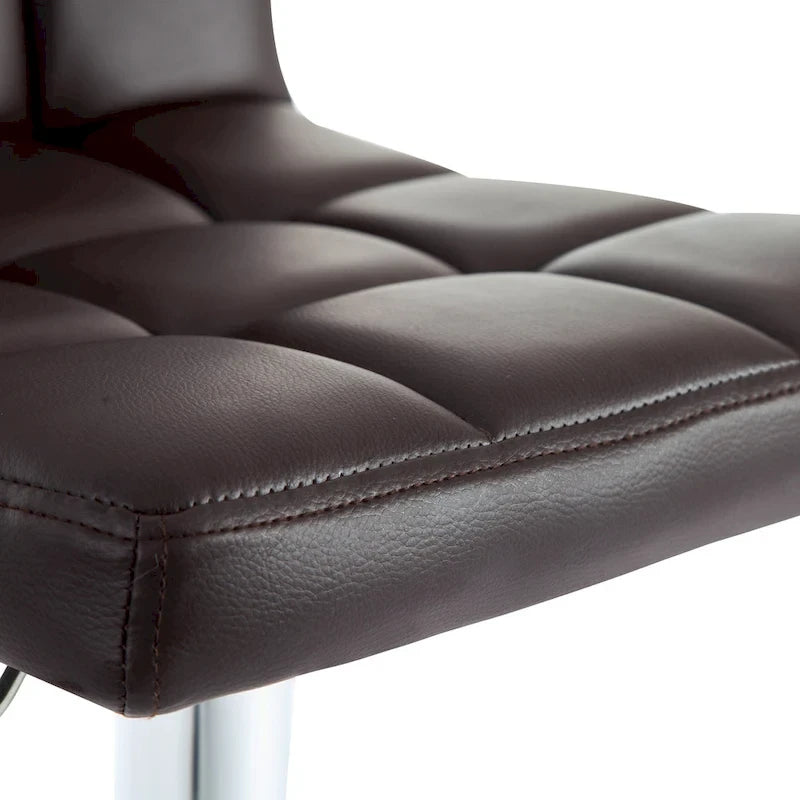 Faux Leather or Velvet Upholstered Adjustable Barstools Counter Bar Pub Height Stools set of 2