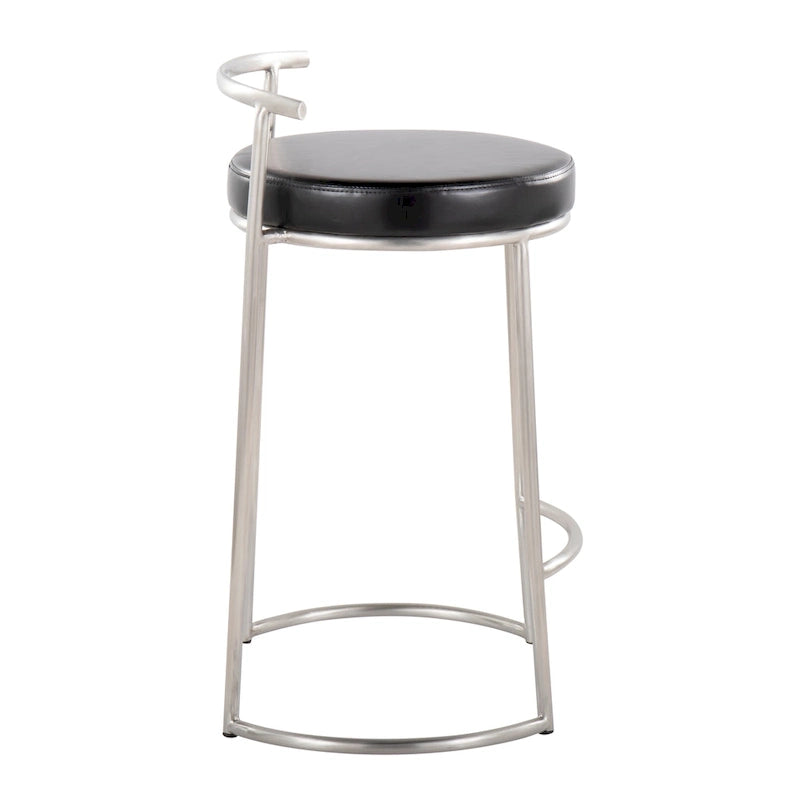 Silver Orchid Forrest Round Fixed-Height Counter Stool (Set of 2)