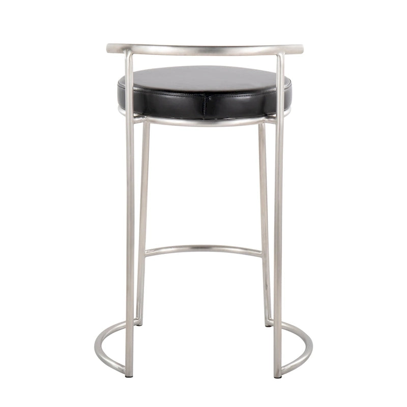 Silver Orchid Forrest Round Fixed-Height Counter Stool (Set of 2)
