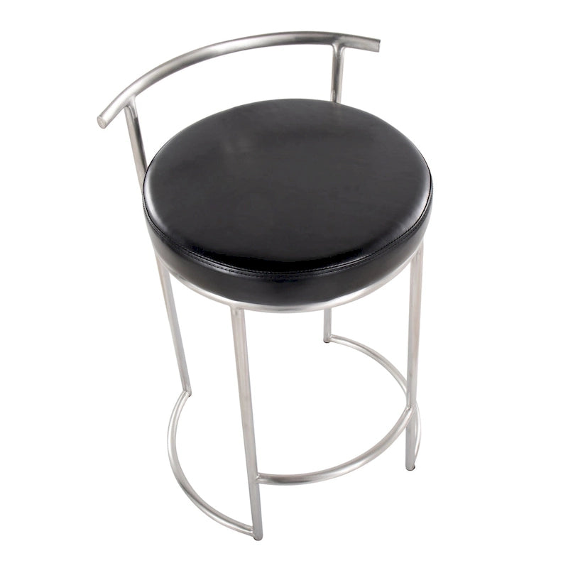 Silver Orchid Forrest Round Fixed-Height Counter Stool (Set of 2)