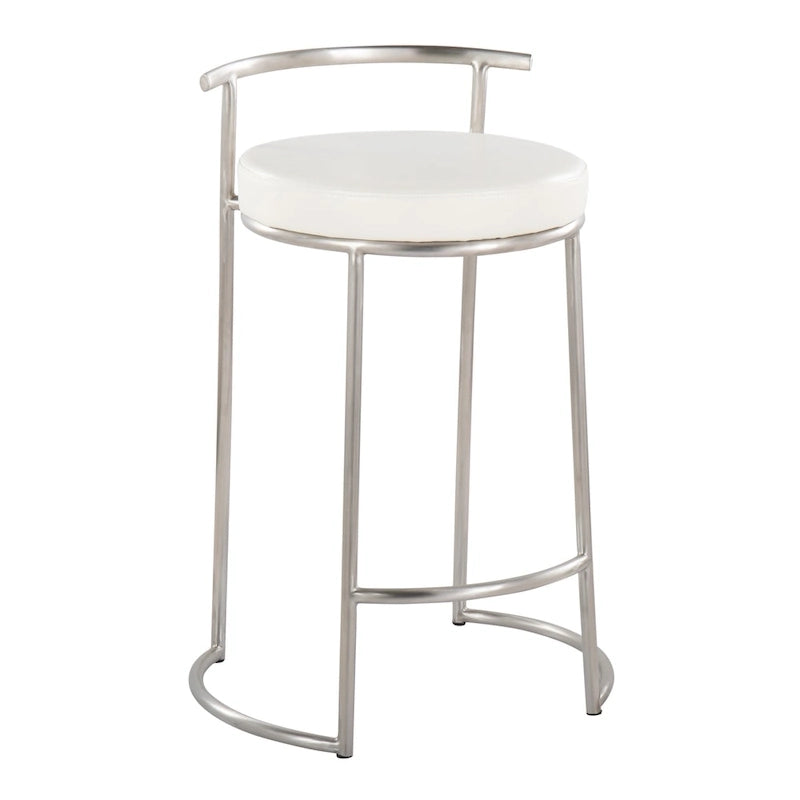 Silver Orchid Forrest Round Fixed-Height Counter Stool (Set of 2)
