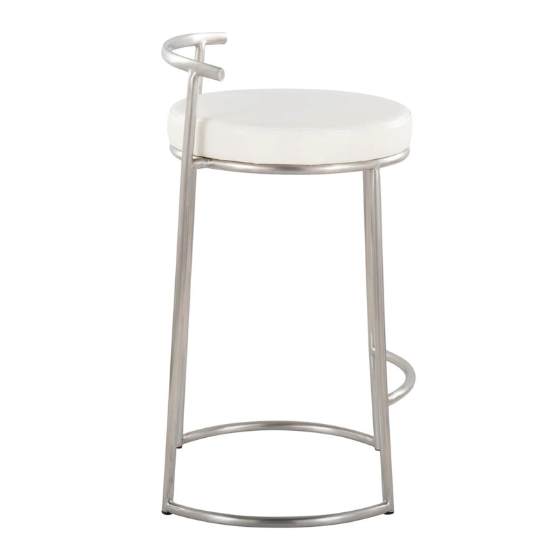 Silver Orchid Forrest Round Fixed-Height Counter Stool (Set of 2)