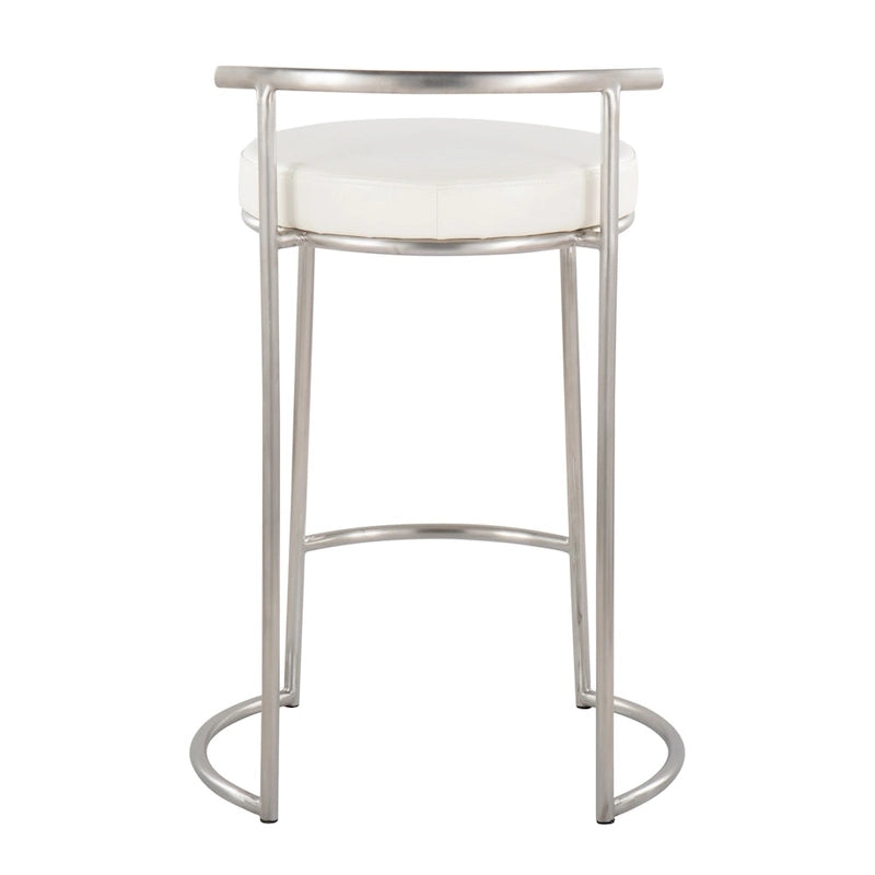 Silver Orchid Forrest Round Fixed-Height Counter Stool (Set of 2)