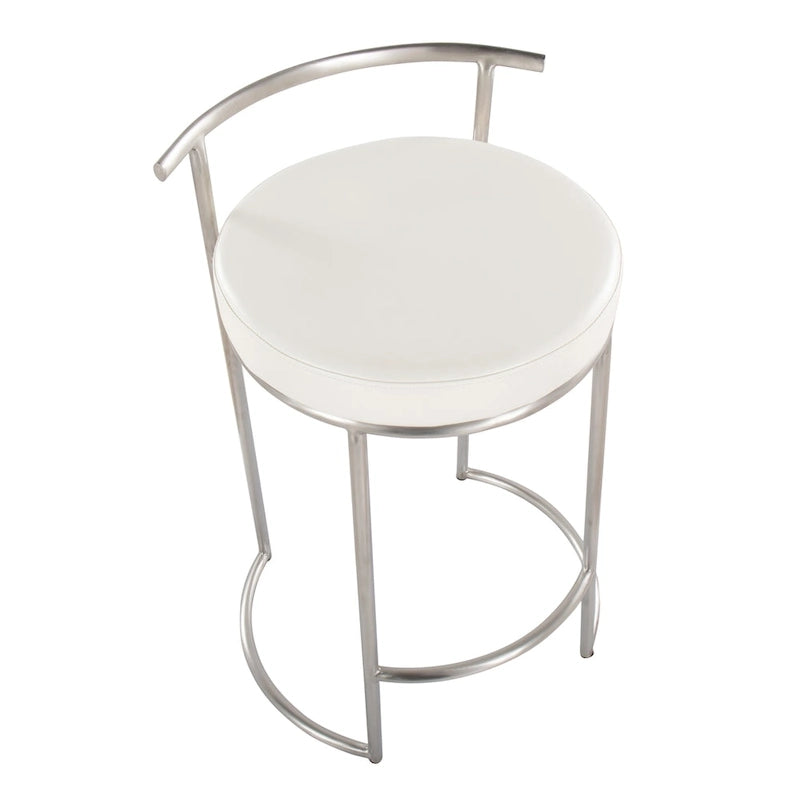 Silver Orchid Forrest Round Fixed-Height Counter Stool (Set of 2)