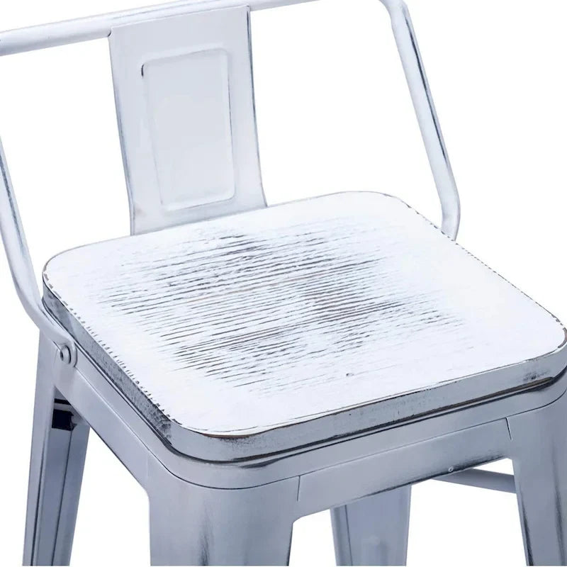 Andeworld Bar Stools 24 Inches Metal bar stools with backs Set of 4