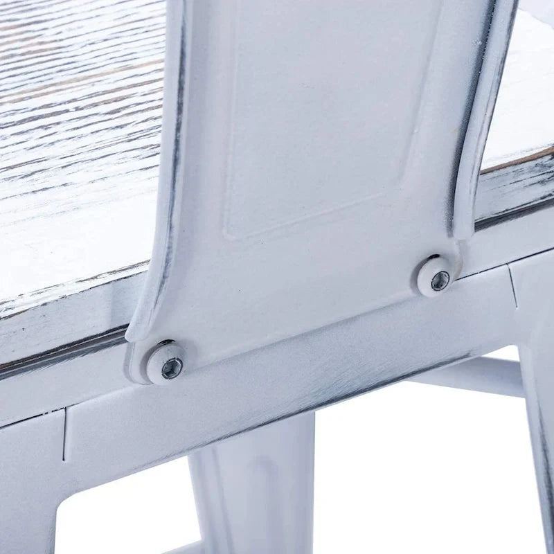 Andeworld Bar Stools 24 Inches Metal bar stools with backs Set of 4