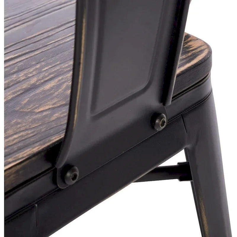 Andeworld Bar Stools 24 Inches Metal bar stools with backs Set of 4