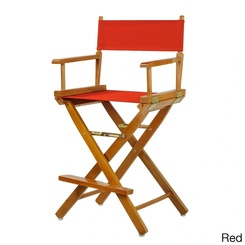 Honey Oak Frame 24-inch Counter-height Director's Chair