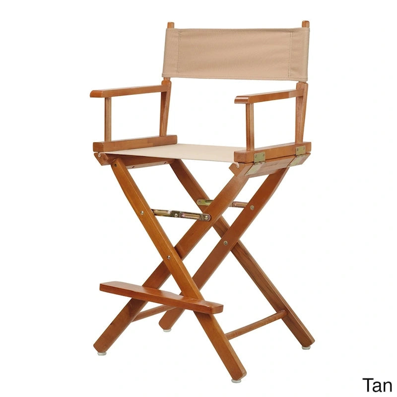 Honey Oak Frame 24-inch Counter-height Director's Chair