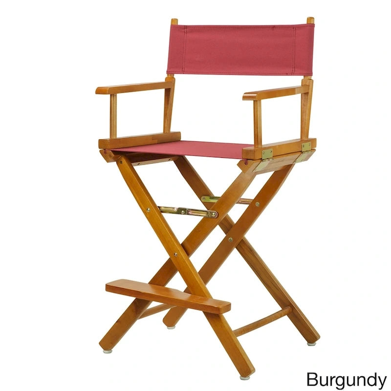 Honey Oak Frame 24-inch Counter-height Director's Chair