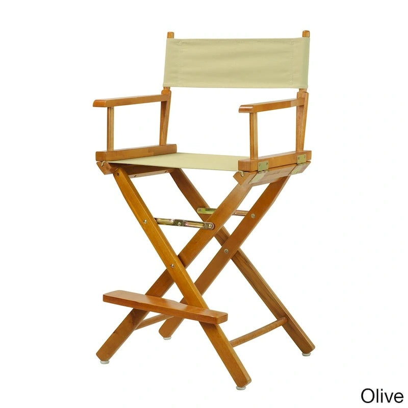 Honey Oak Frame 24-inch Counter-height Director's Chair