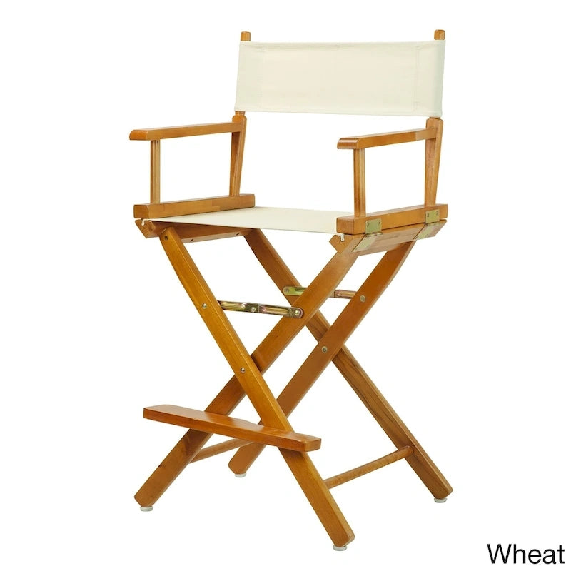 Honey Oak Frame 24-inch Counter-height Director's Chair