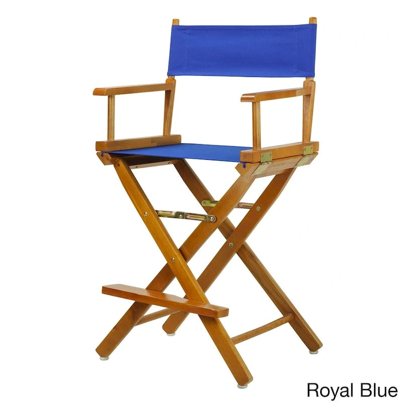 Honey Oak Frame 24-inch Counter-height Director's Chair