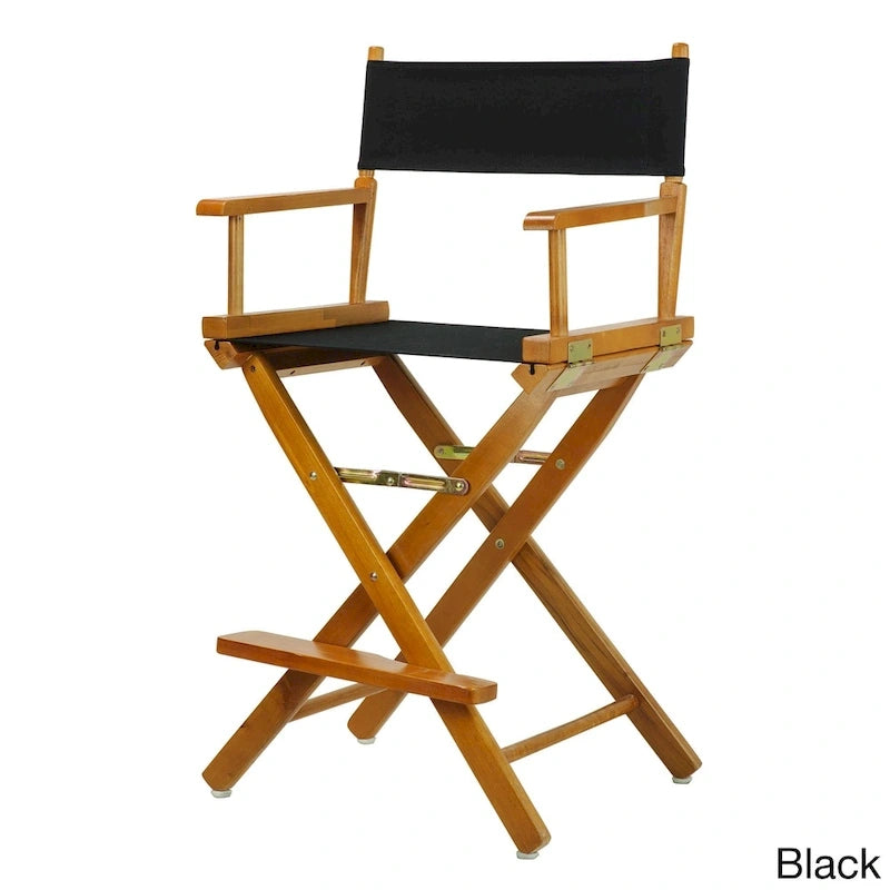 Honey Oak Frame 24-inch Counter-height Director's Chair