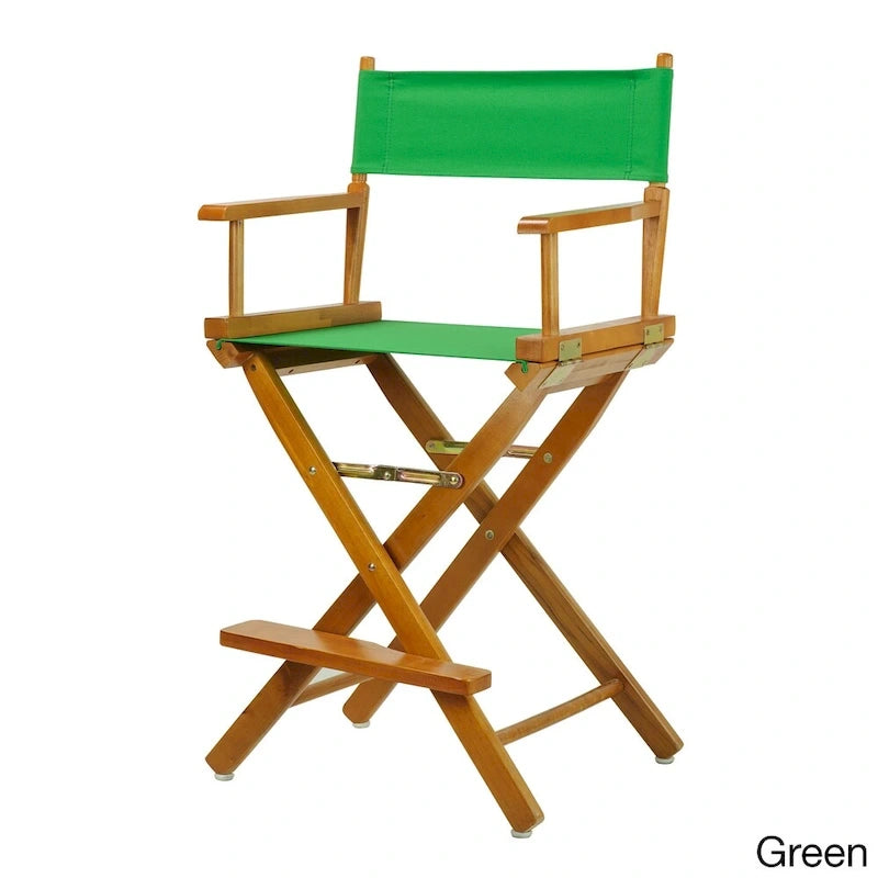 Honey Oak Frame 24-inch Counter-height Director's Chair