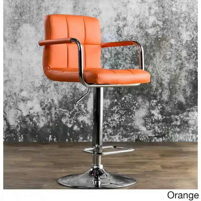 Corvelli Modern Adjustable Swivel Faux Leather Barstool by Furniture of America