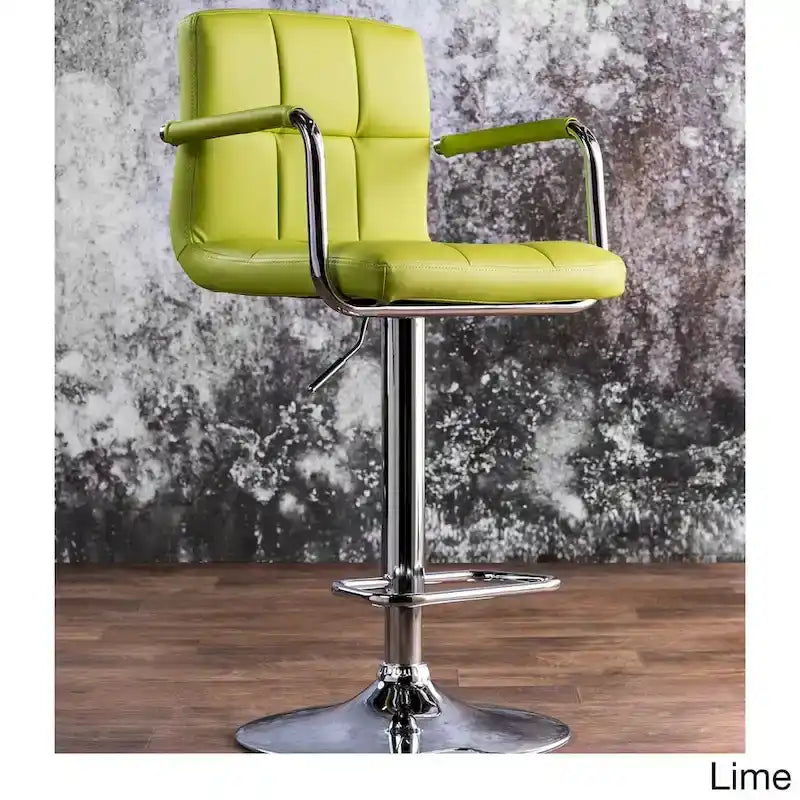 Corvelli Modern Adjustable Swivel Faux Leather Barstool by Furniture of America