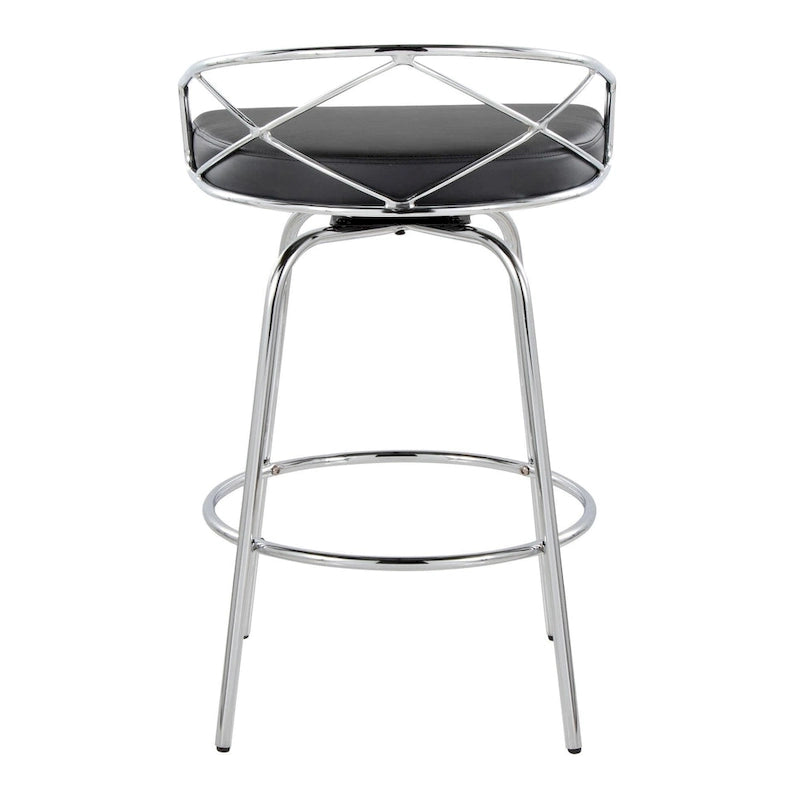 Silver Orchid Charlotte Glam 26  Fixed-Height Counter Stool (Set of 2)