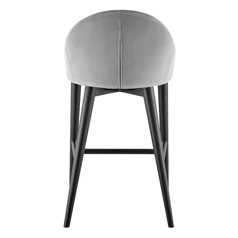 Baruch Counter Stool in Beige with Matte Black Legs - Set of 1