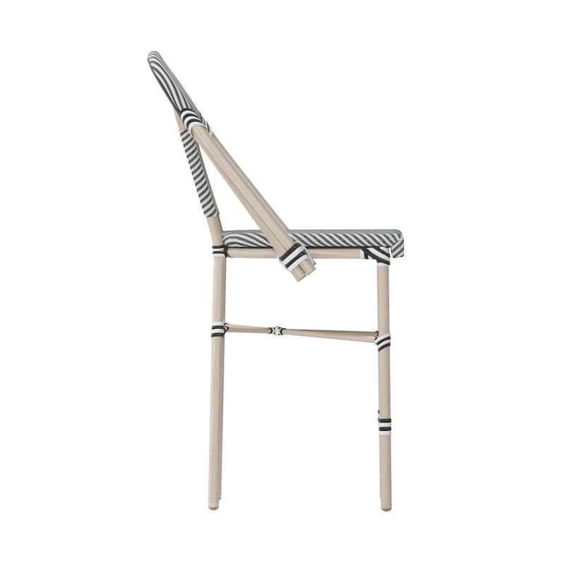 2PK Stacking Bistro Chair with Metal Frame & PE Seat
