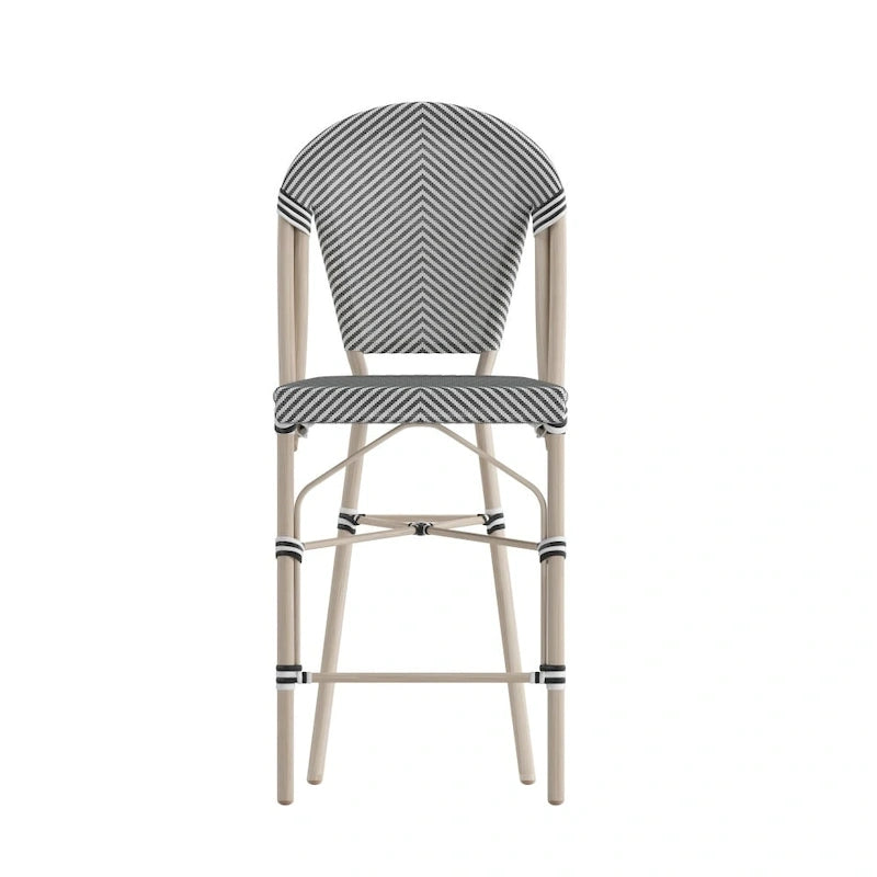 2PK Stacking Bistro Chair with Metal Frame & PE Seat