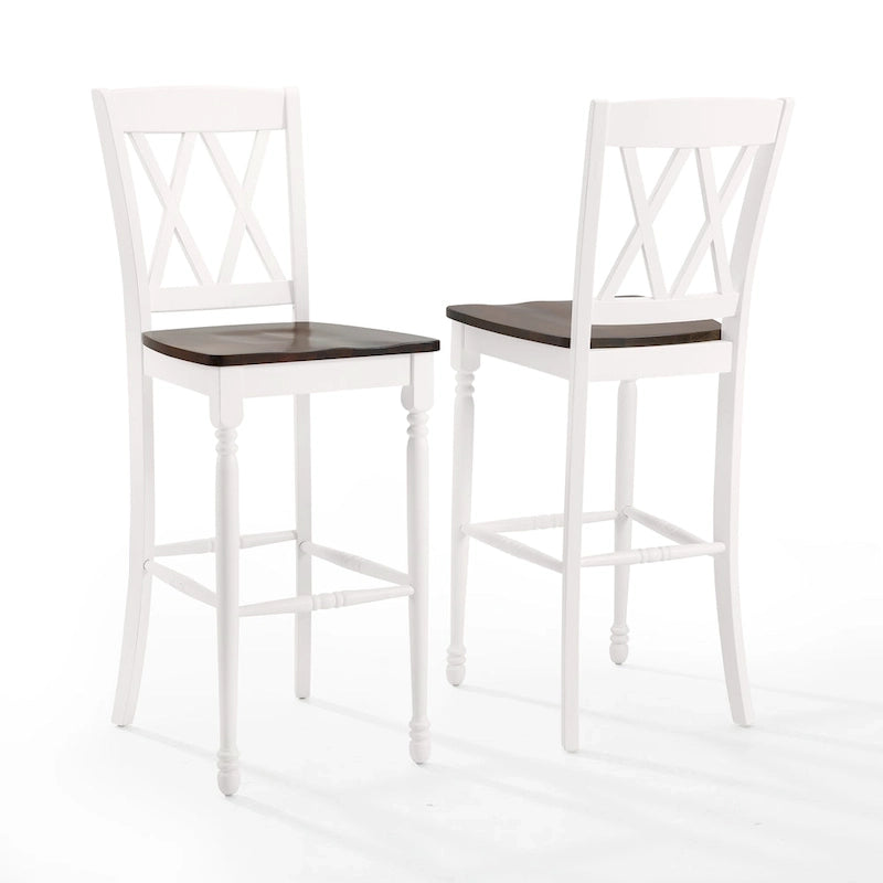 Crosley Shelby 2Pc Bar Stool Set - 18 W x21.75 D x 46.5 H