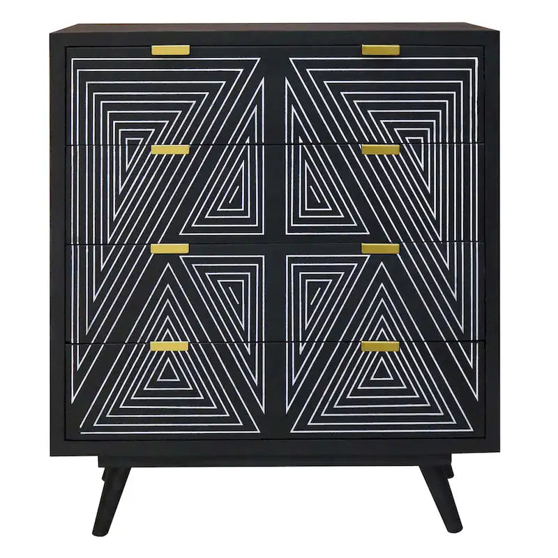Bidi Mid-Century Modern 4-Drawer Mini Chest by Furniture of America