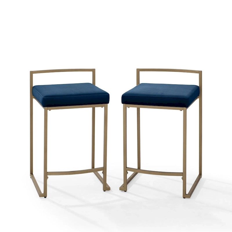 Crosley Harlowe 2-Piece Counter Height Bar Stool Set