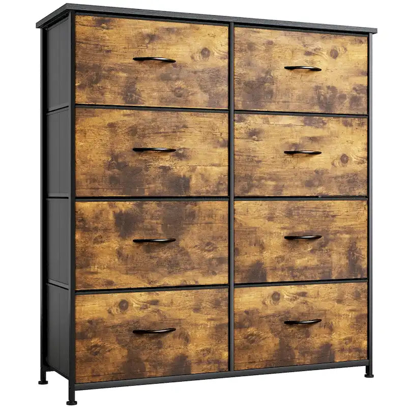 Modern 8-drawers Vertical Fabric Dresser Bedroom Storage Tower