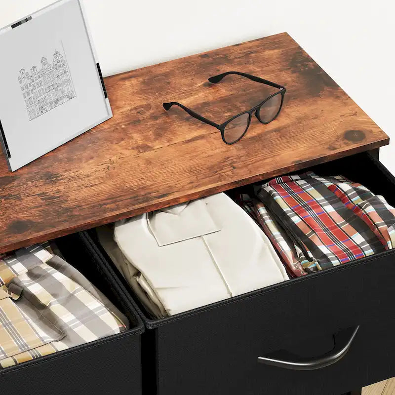 Modern 8-drawers Vertical Fabric Dresser Bedroom Storage Tower