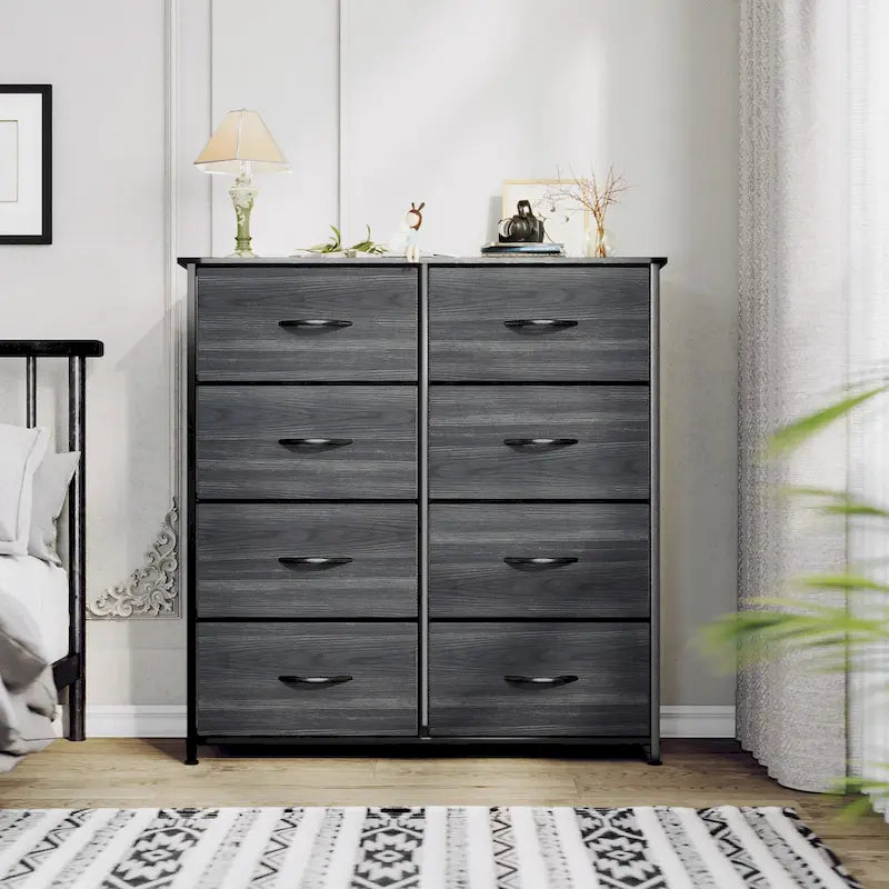 Modern 8-drawers Vertical Fabric Dresser Bedroom Storage Tower