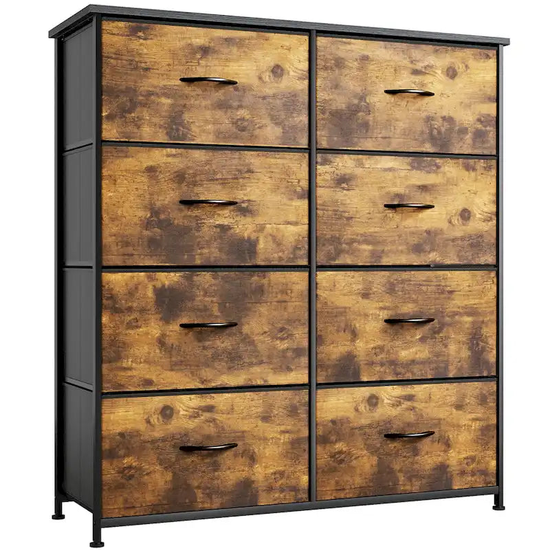 Modern 8-drawers Vertical Fabric Dresser Bedroom Storage Tower