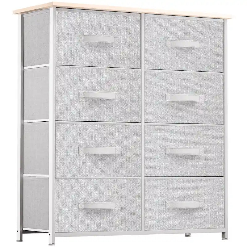 Modern 8-drawers Vertical Fabric Dresser Bedroom Storage Tower