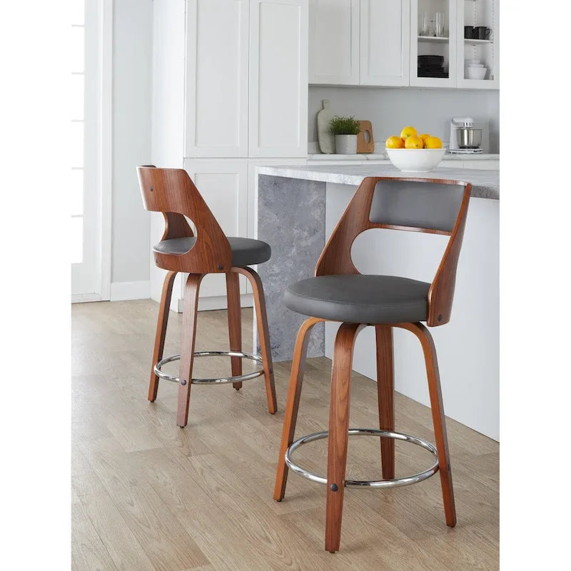 Carson Carrington Alingsas Mid-century Modern Counter Stool (Set of 2)