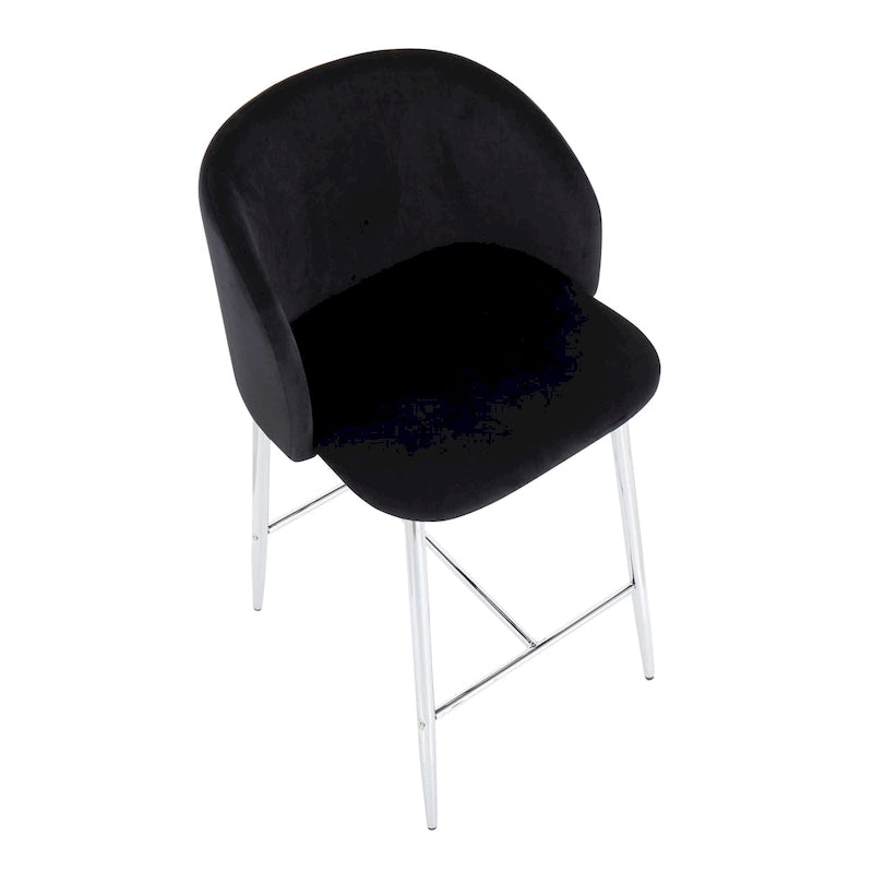 Silver Orchid Harding Velvet Counter Stool (Set of 2)
