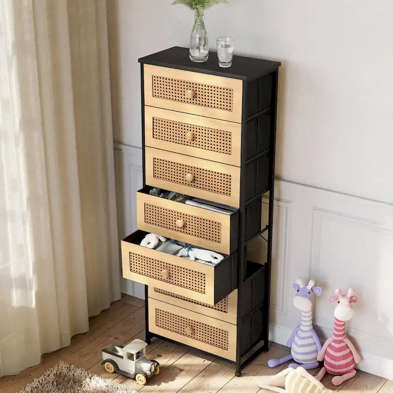 7 Drawers Chest Furniture Storage Tower Organizer Unit for Bedroom