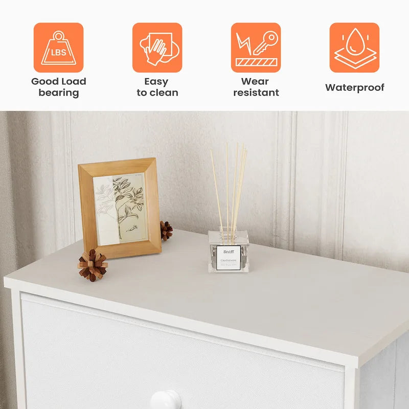 7 Drawers Chest Furniture Storage Tower Organizer Unit for Bedroom