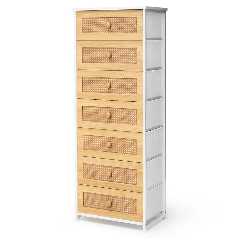 7 Drawers Chest Furniture Storage Tower Organizer Unit for Bedroom