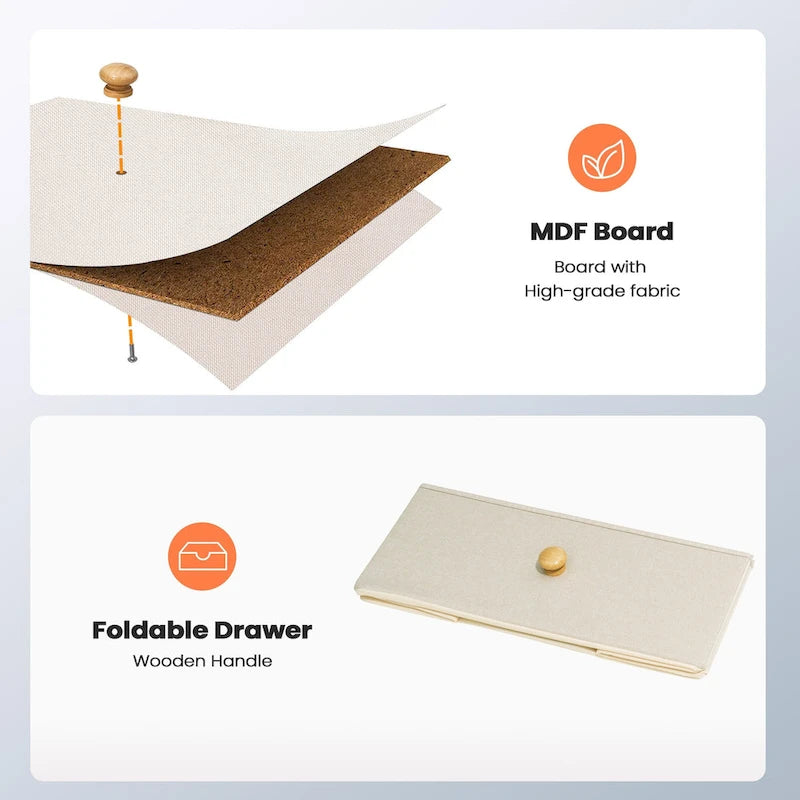 7 Drawers Chest Furniture Storage Tower Organizer Unit for Bedroom