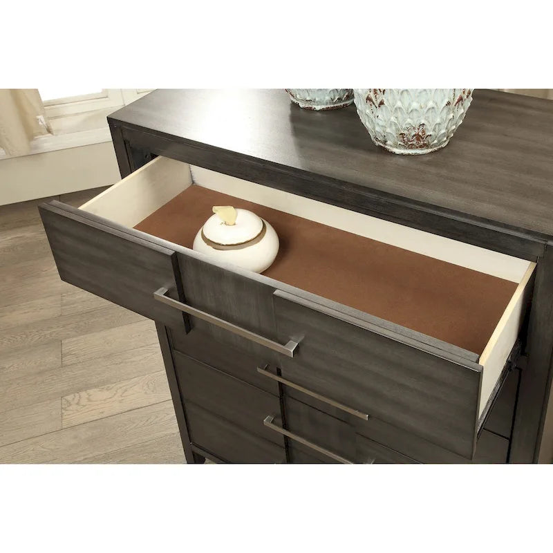 Tass Transitional Solid Wood 5-Drawer Chest by Furniture of America