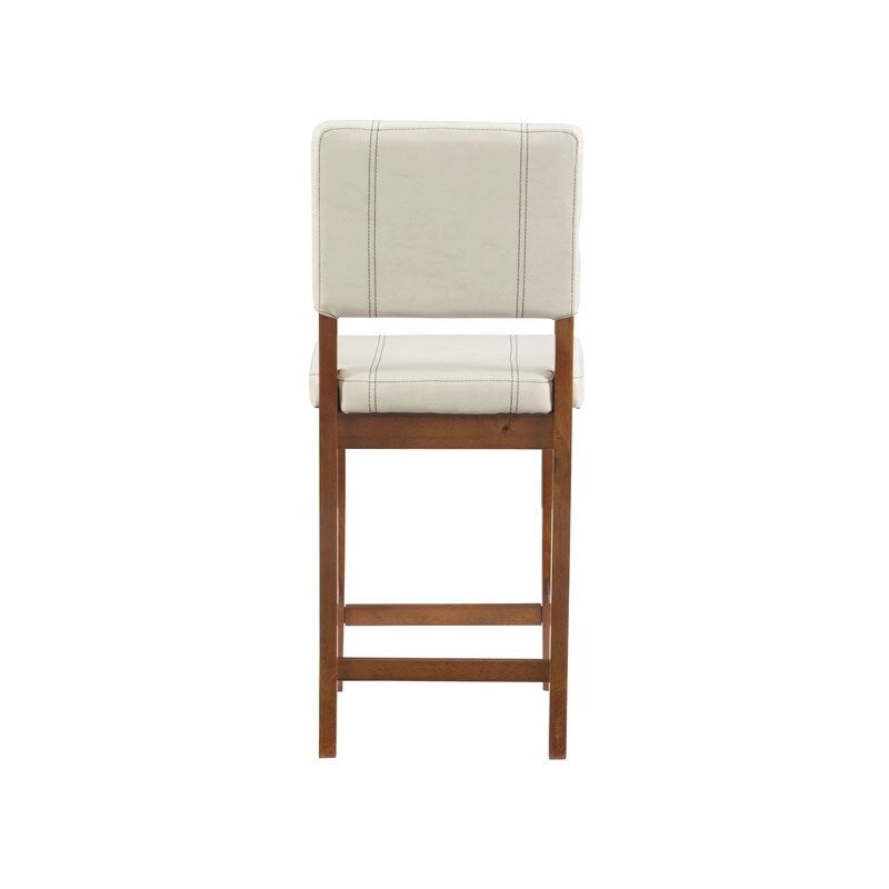 Milano Faux Leather Cream Counter Height Bar Stool