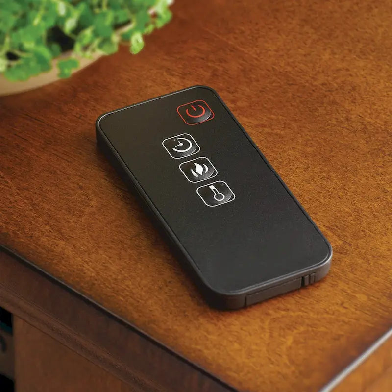 Pleasant Hearth Merrill 54  TV Stand with Electric Fireplace in Merlot - 54 inches in width